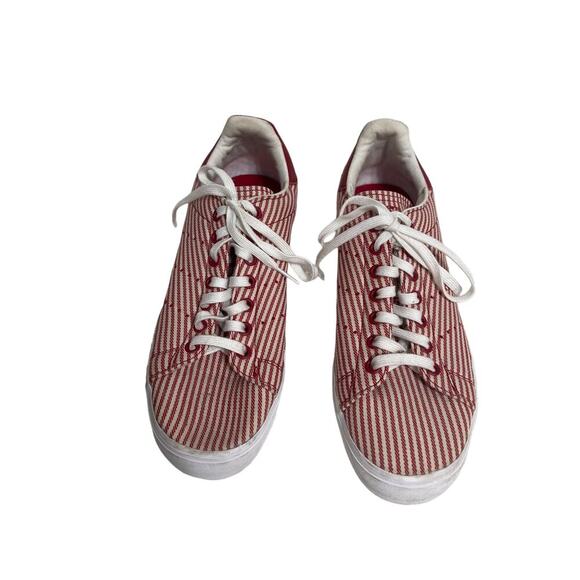 Adidas Stan Smith Red Pinstripe Striped Vulc Sneakers Size 9 - Picture 2 of 8